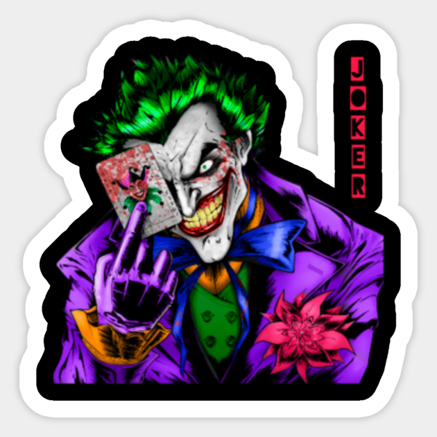 The_Joker smile Joker Sticker TeePublic